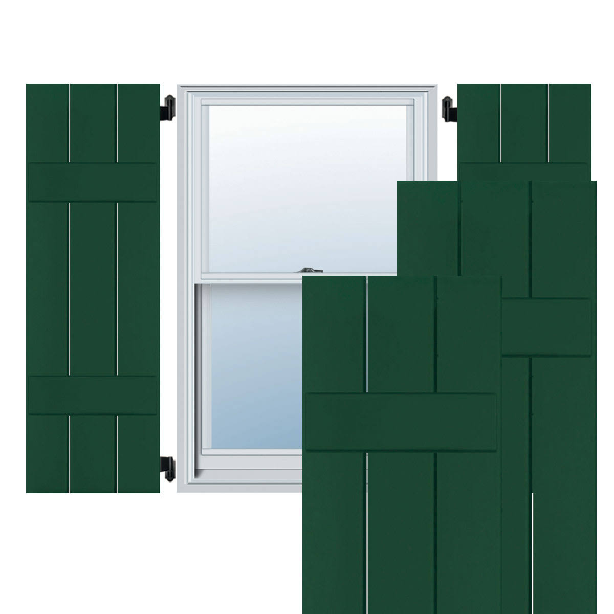 Real Wood Pine Board-n-Batten Shutters Q386