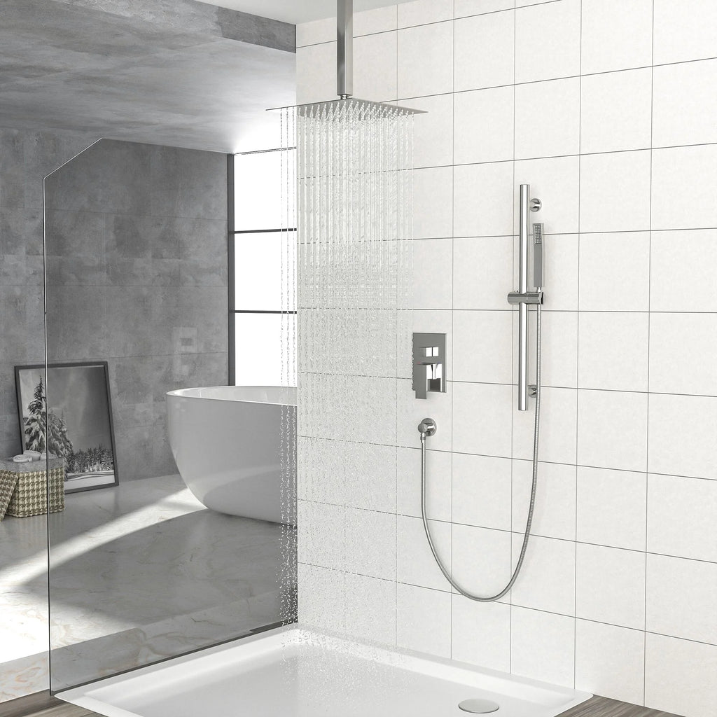 16" Rain Showerhead Shower System with Slide Bar F998957