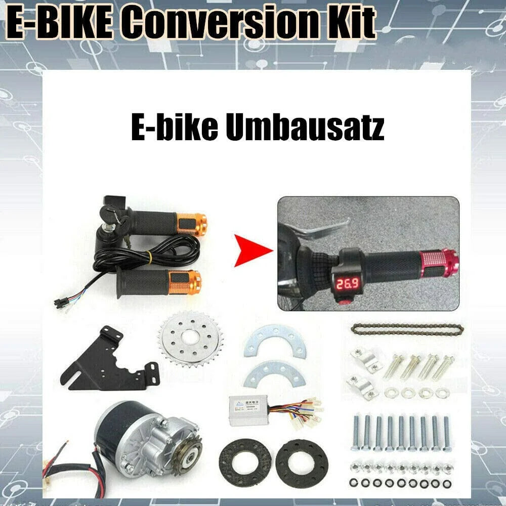 Electric Conversion Kit 24V 250W E-Bike Bicycle Brush Drive Motor Lift Chain Freewheel Customized Sprocket Q8032