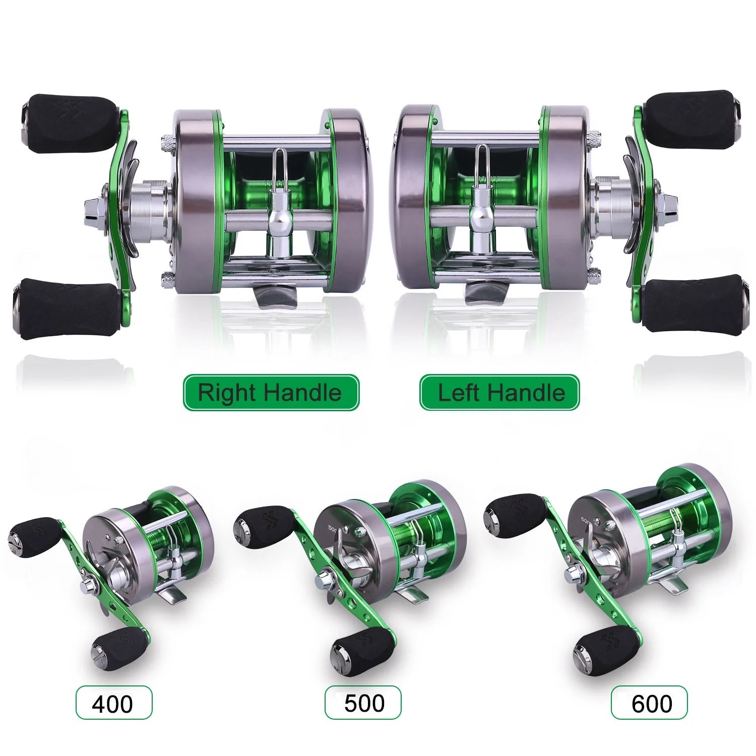 Round Baitcasting Reel Max 22LB Reinforced Metal Body Conventional Reel Z34799