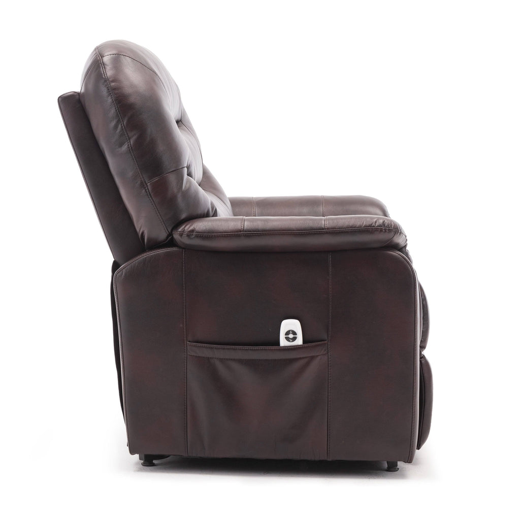 Midnight Blue Faux Leather Recliner Lift Chair M5775