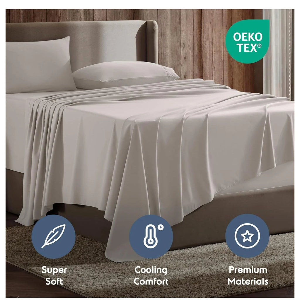 Short Queen 4 Piece Deep Pocket Sheet Set M97041