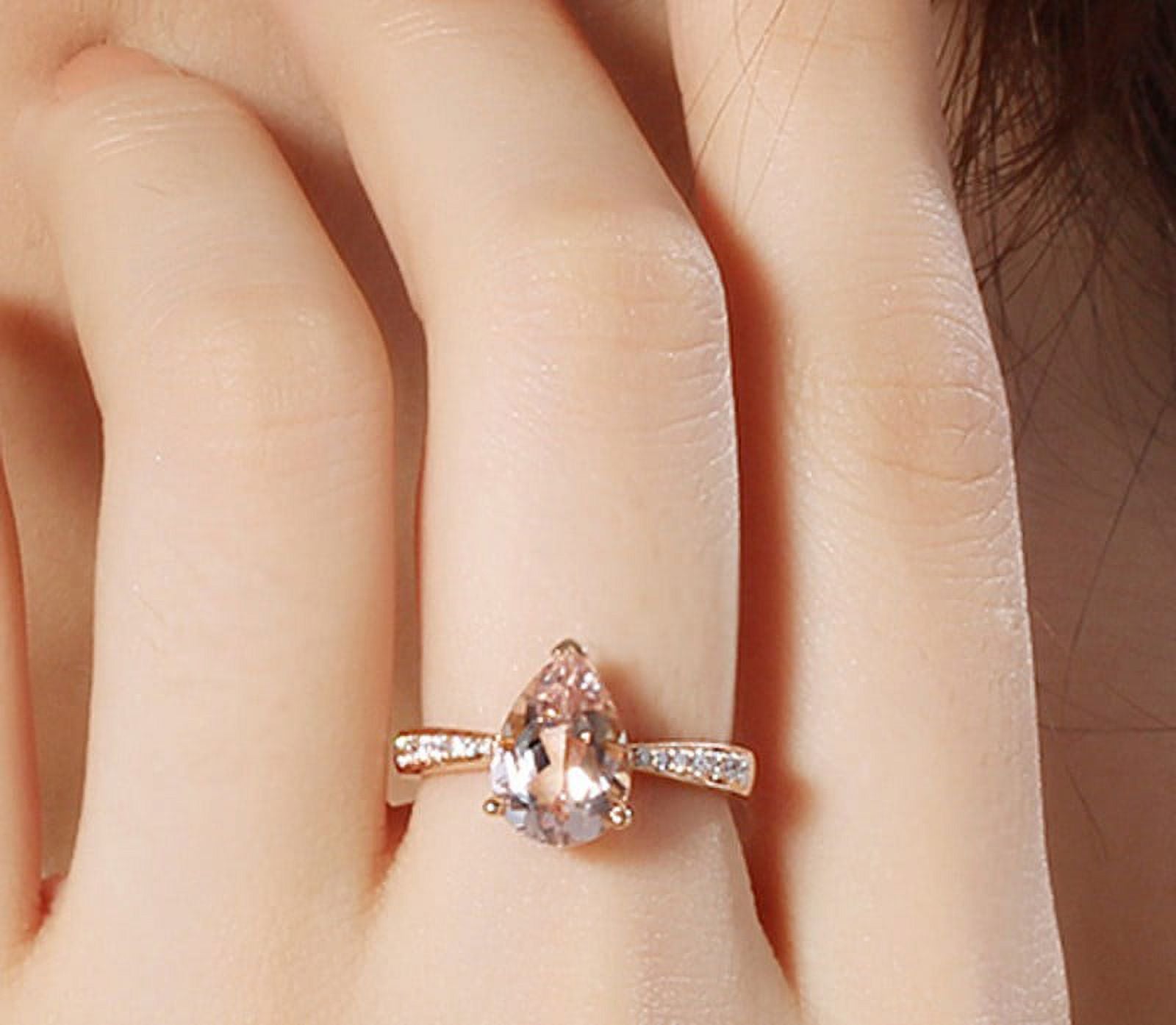 1.50 Carat Morganite and Diamond Halo Engagement Ring in Rose Gold D809
