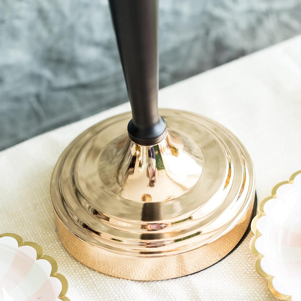 25 Matte Black/Gold Metal Tealight Candle Holder P974