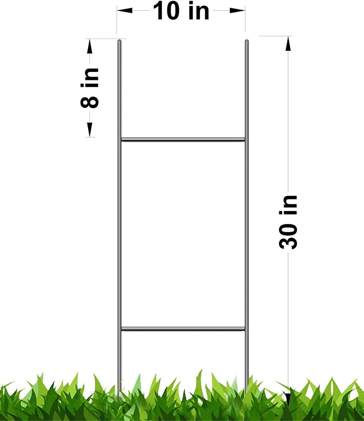 Pack of 25 Blank White Yard Signs 18x24 with H-Stakes M607