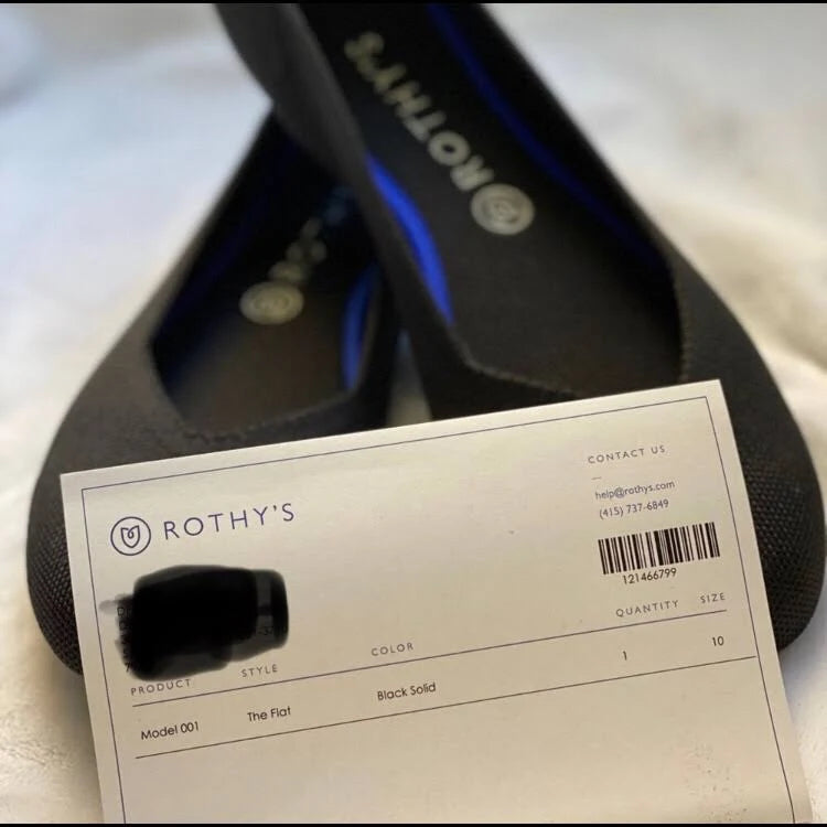Black Flat Shoes Y2556