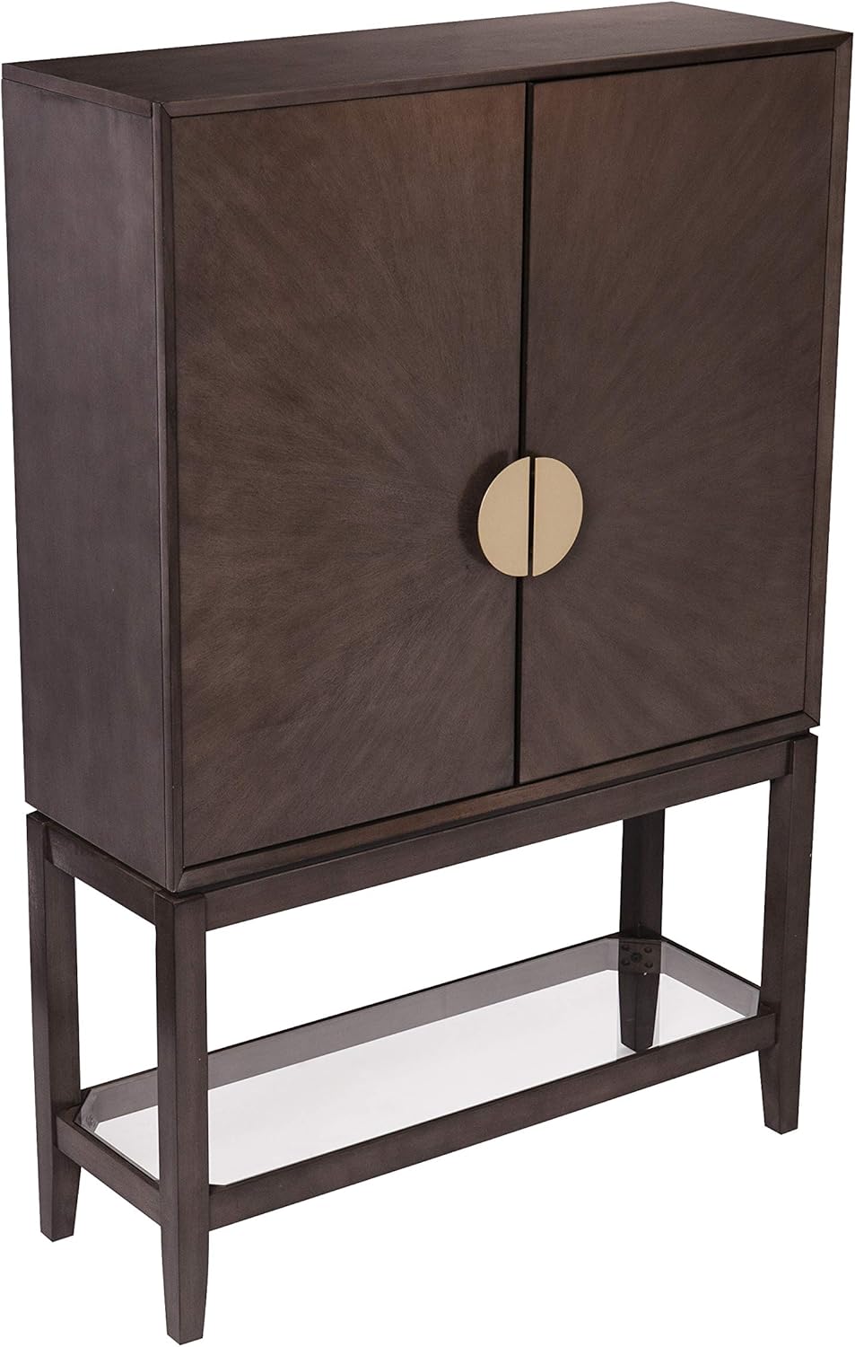 Gray Storage Hutch Bar Cabinet V940190