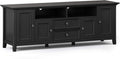 72 inch Solid Wood TV Media Stand with Storage Shelves and Cabinets B22142