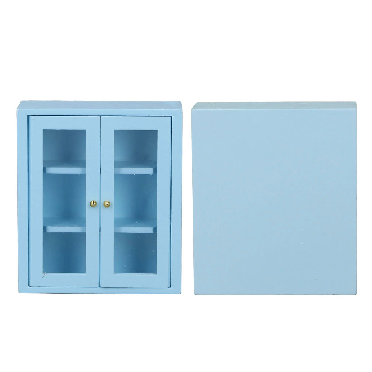 Blue Wooden Dollhouse Wall Cabinet L2137