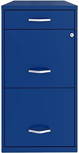 18in Deep 3 Drawer Metal File Cabinet Pearl White X79338