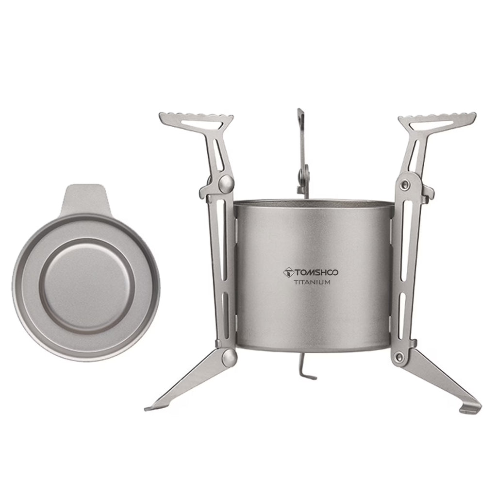 Alcohol Stove with Lid Foldable Legs and Pot Supports M415147