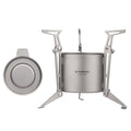 Alcohol Stove with Lid Foldable Legs and Pot Supports M415147