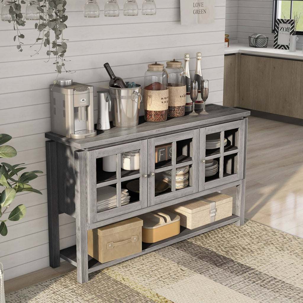 Black Contemporary Buffet Table M7483