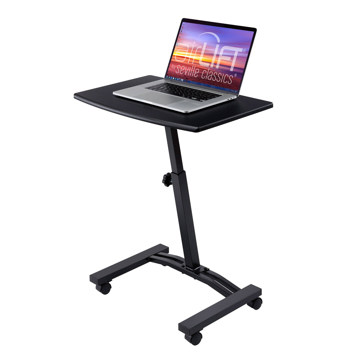 Black Mobile Height Adjustable Laptop Desk Cart X314361