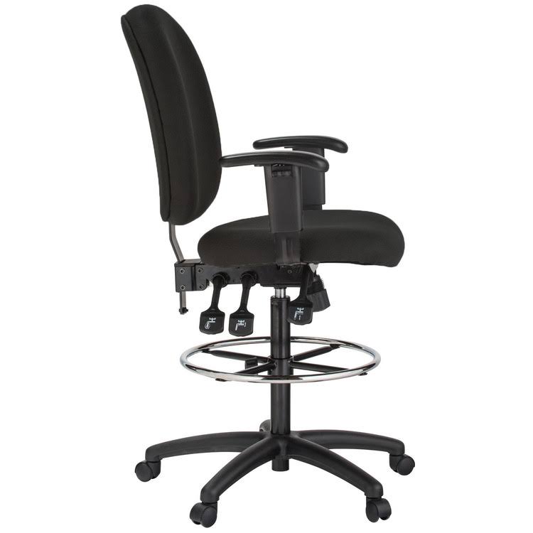 Gray Fabric Drafting Chair W4189