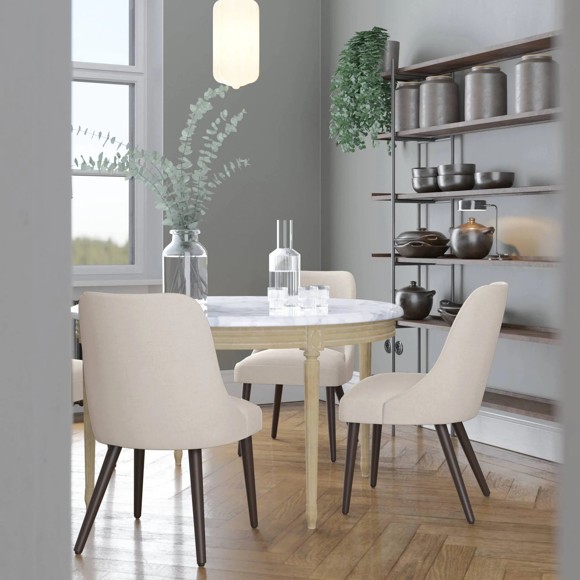 Linen Talc Dining Chair O4119