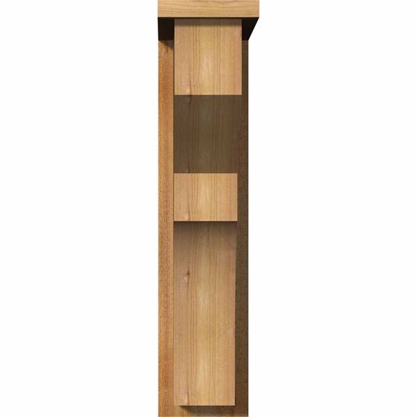 6x22W x 14x22D x 26x22H Western Red Cedar Corbel with Backplate E989123