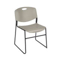 Round Breakroom Table Maple Chrome Gray F912