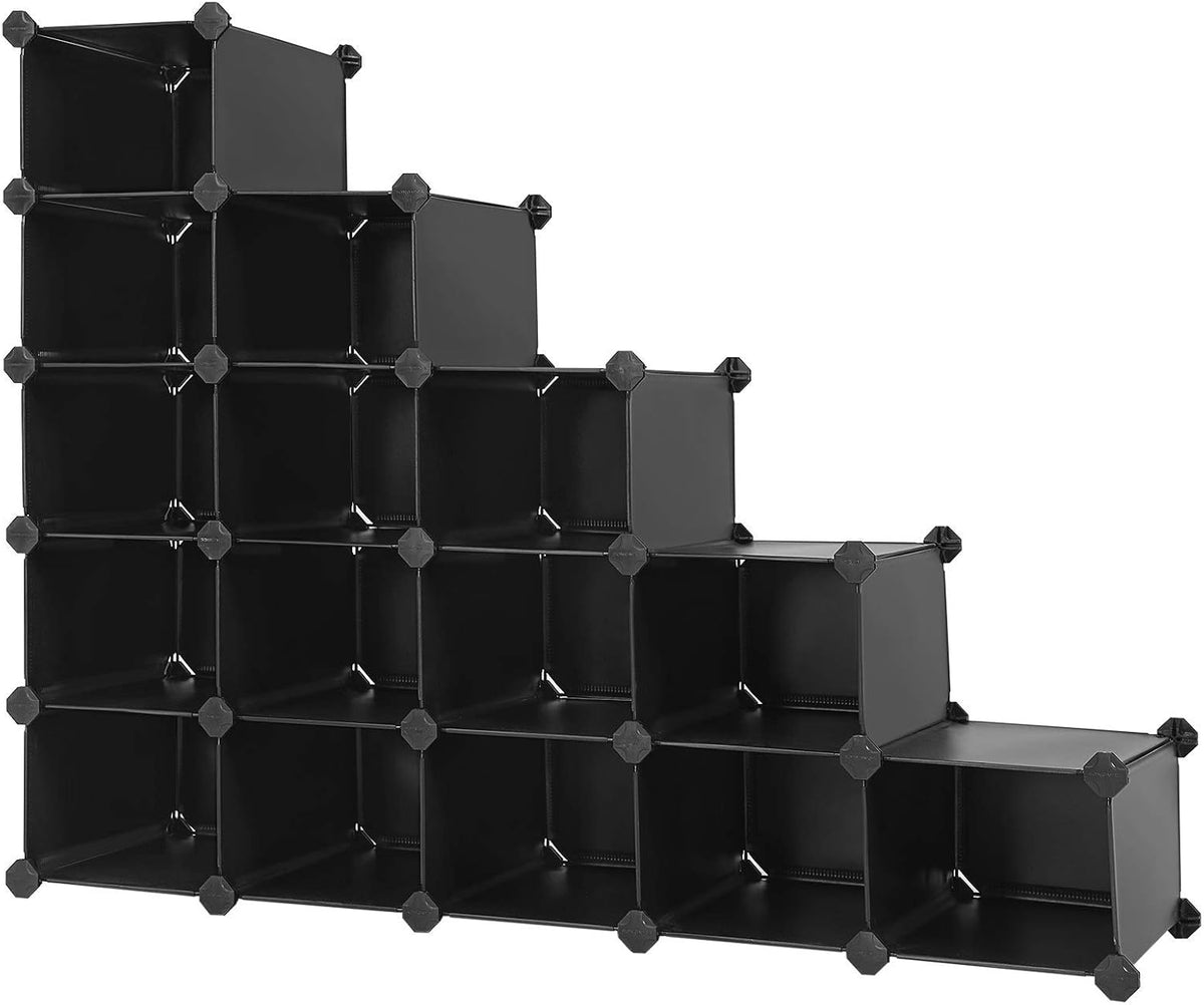 White 15-Slot Plastic Shoe Storage Organizer B813