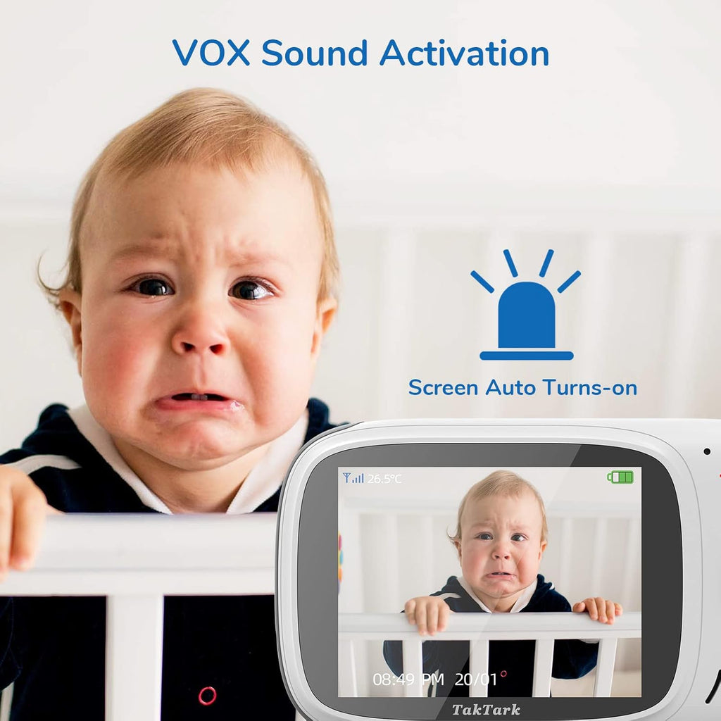 Baby Monitor with Camera and Audio, No WiFi, Infrared Night Vision, Pack of 2 Z112828