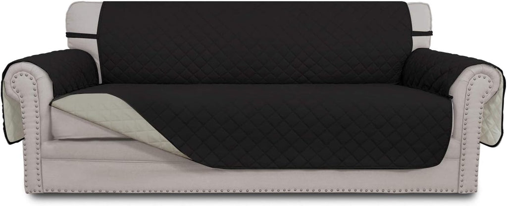 Sofa Slipcover Reversible Water Resistant Couch Cover with Elastic Straps Q3419