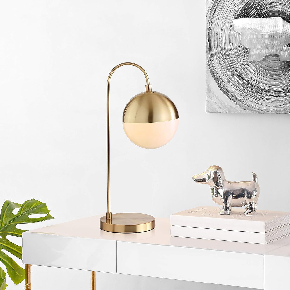 Brass Gold Orb 21-inch Table Lamp K647