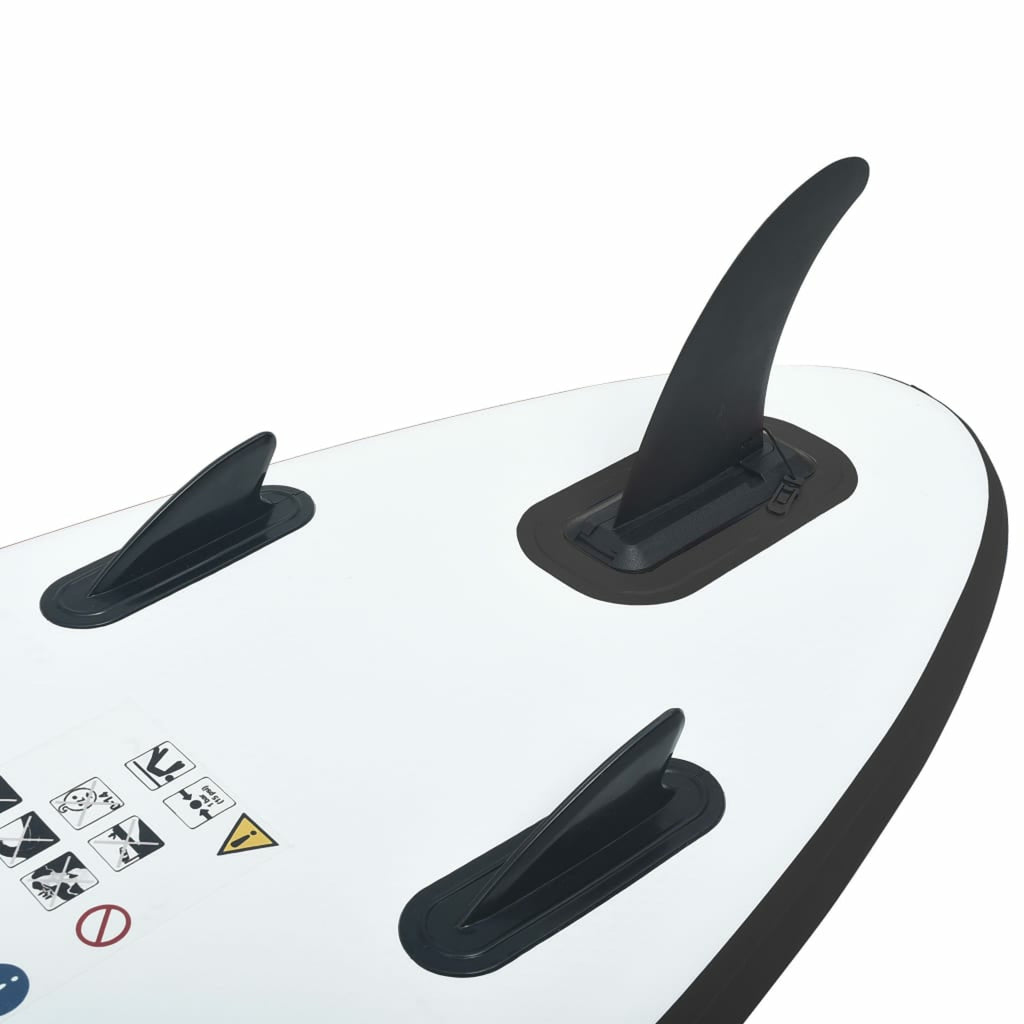 Inflatable Paddleboard Set Black and White P89826