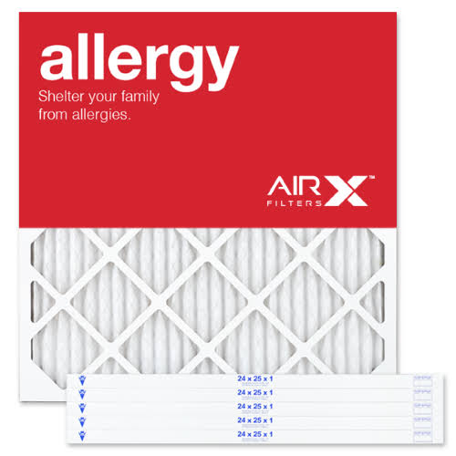 White 24x25x1 MERV 11 Pleated Air Filter, Box of 6 I5325