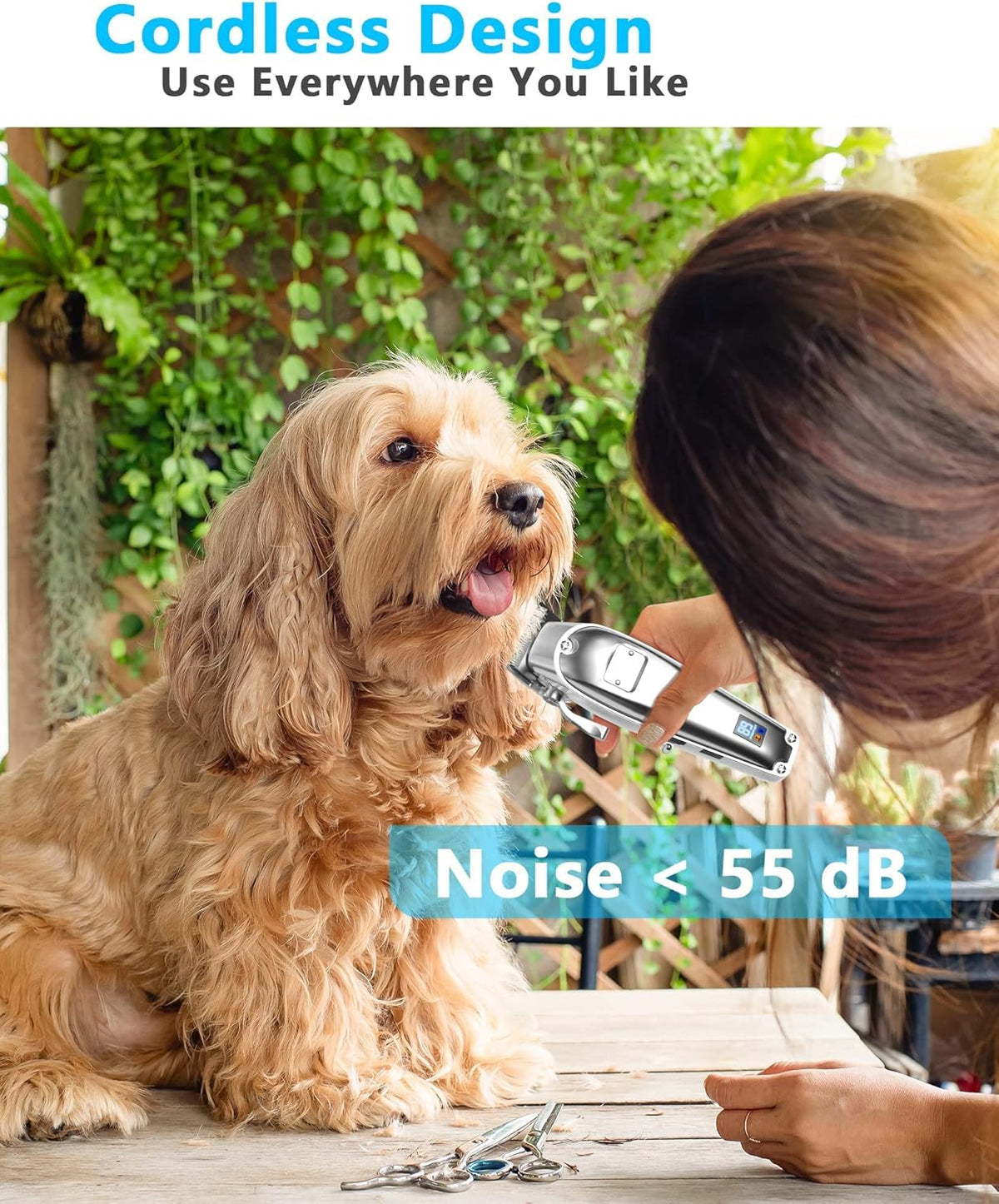 2 Speed Cordless Dog Grooming Clippers with Metal Blade, Pack of 2 K5099