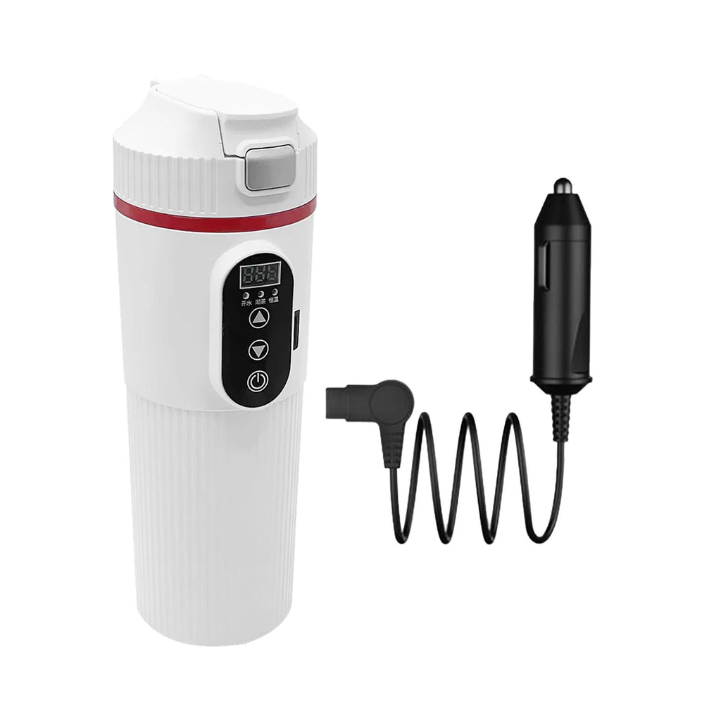 12V 24V Car Electric Water Kettle Tea Coffee Kettle DC Powered Fast Heating 22x7cm Water Boiler Heater Portable W911052