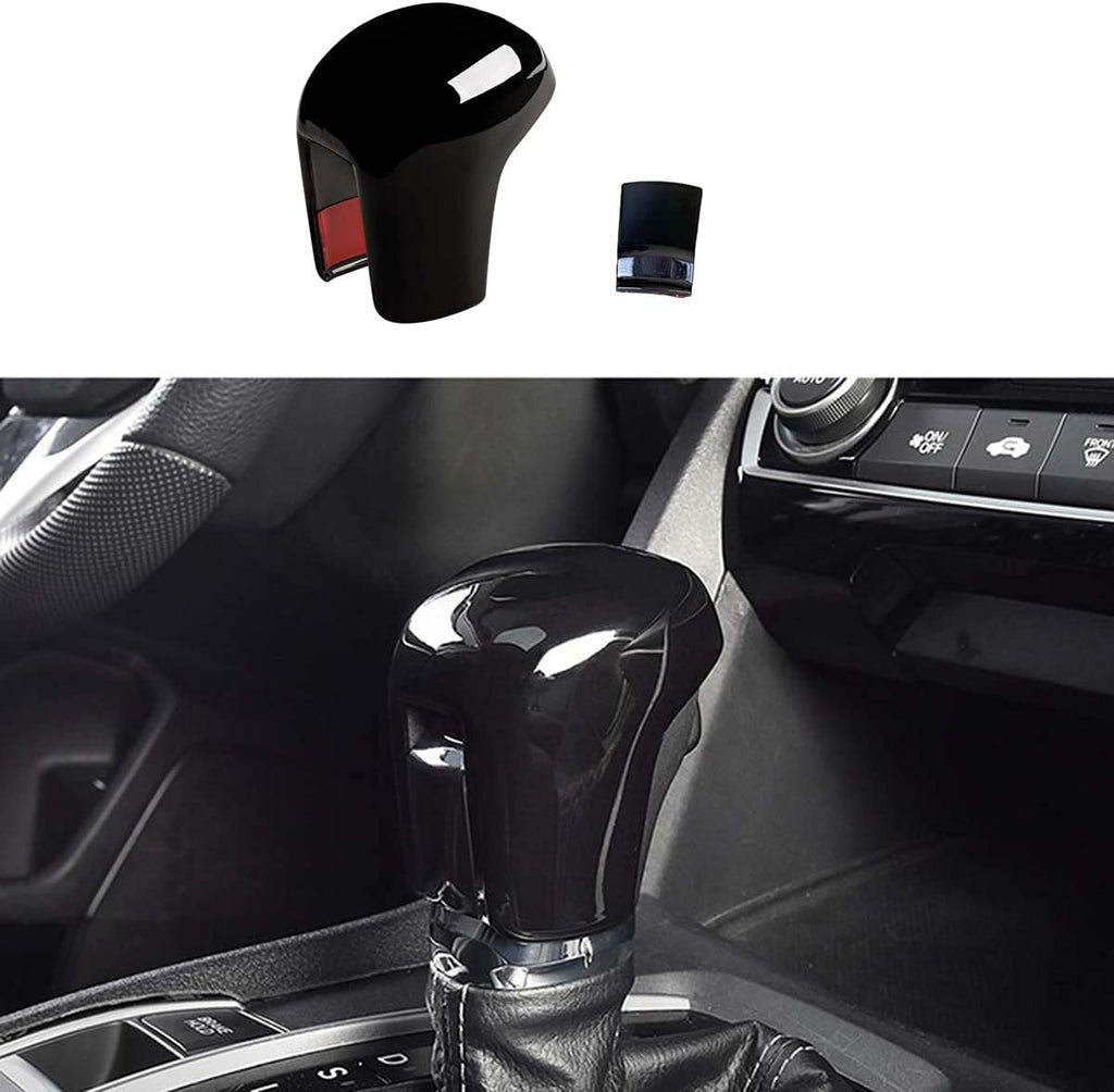 Black Carbon Fiber Gear Shift Knob Cover H9800