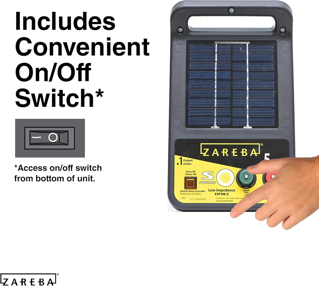 5-Mile Solar Electric Fence Charger D5856