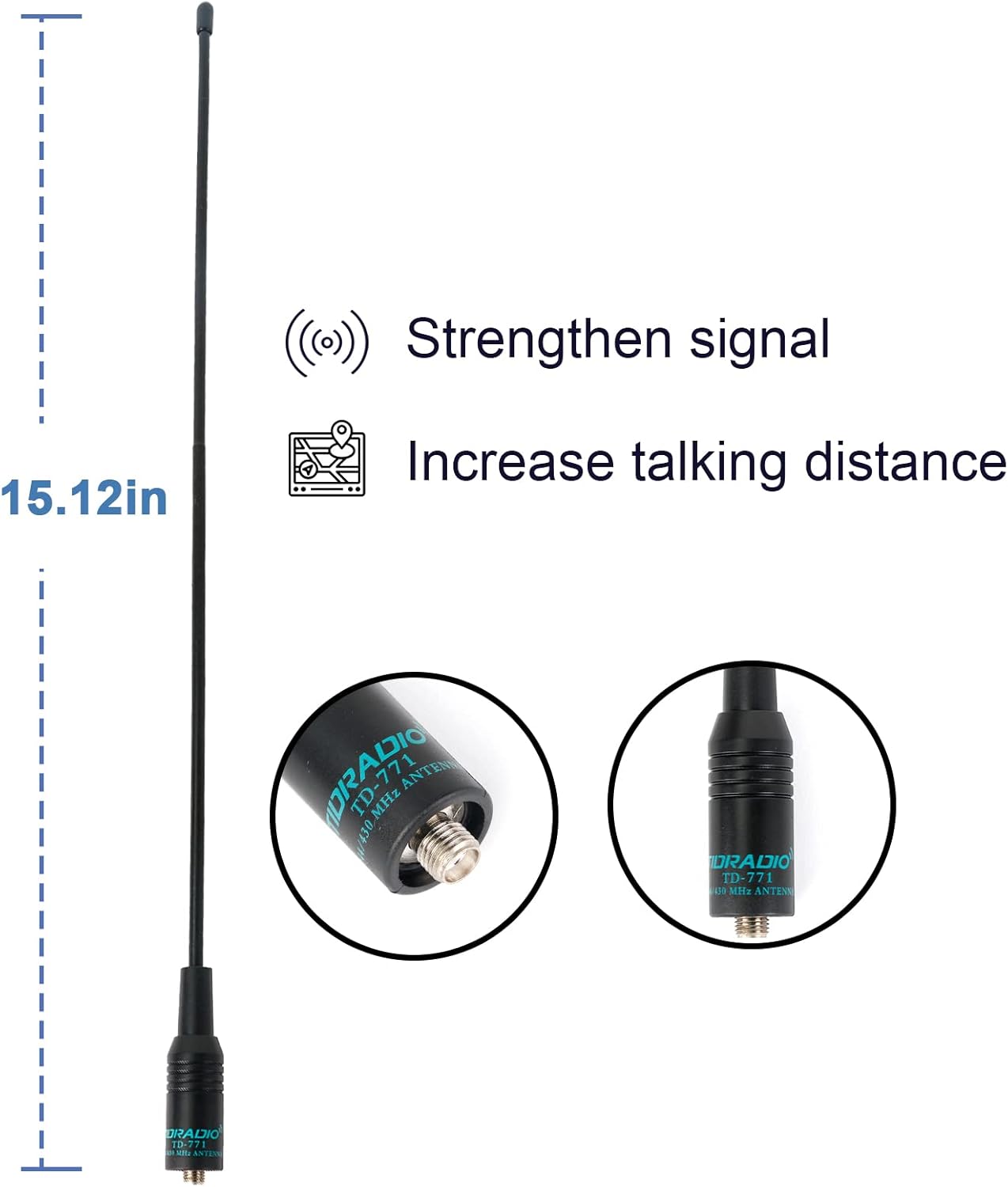 2 Pack Ham Radio Handheld Two Way Radio with Rechargeable 3800mAh Extended Battery M833