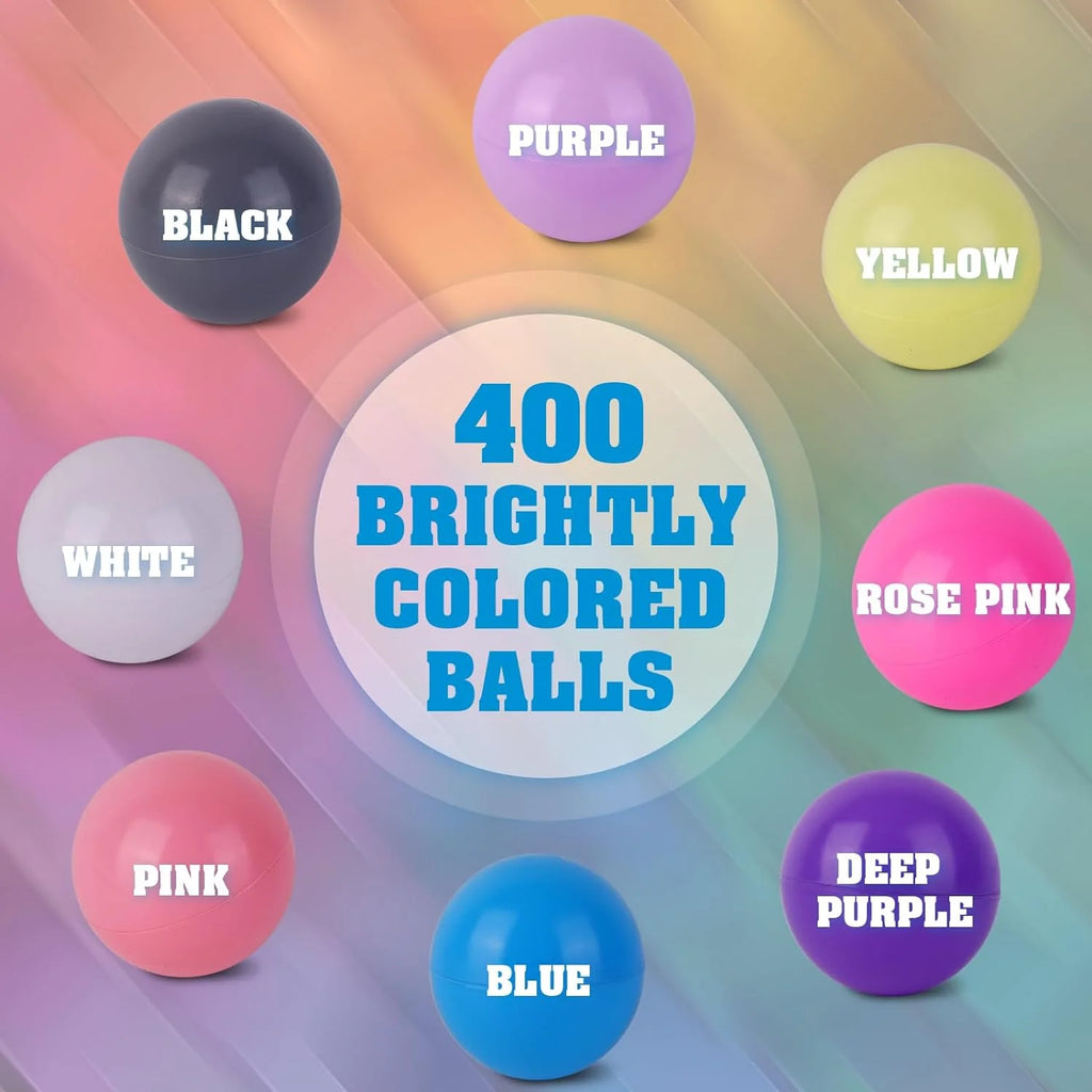 Pastel Plastic Ball Pit Balls with Storage Mesh Bag N9036