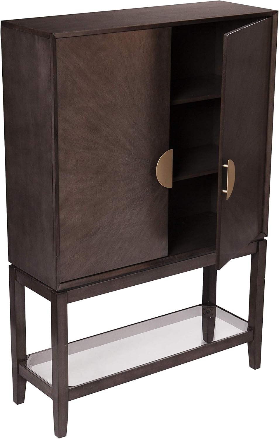 Gray Storage Hutch Bar Cabinet V940190