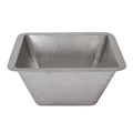 15-inch Square Hammered Copper Bar/Prep Sink in Electroless Nickel G77682