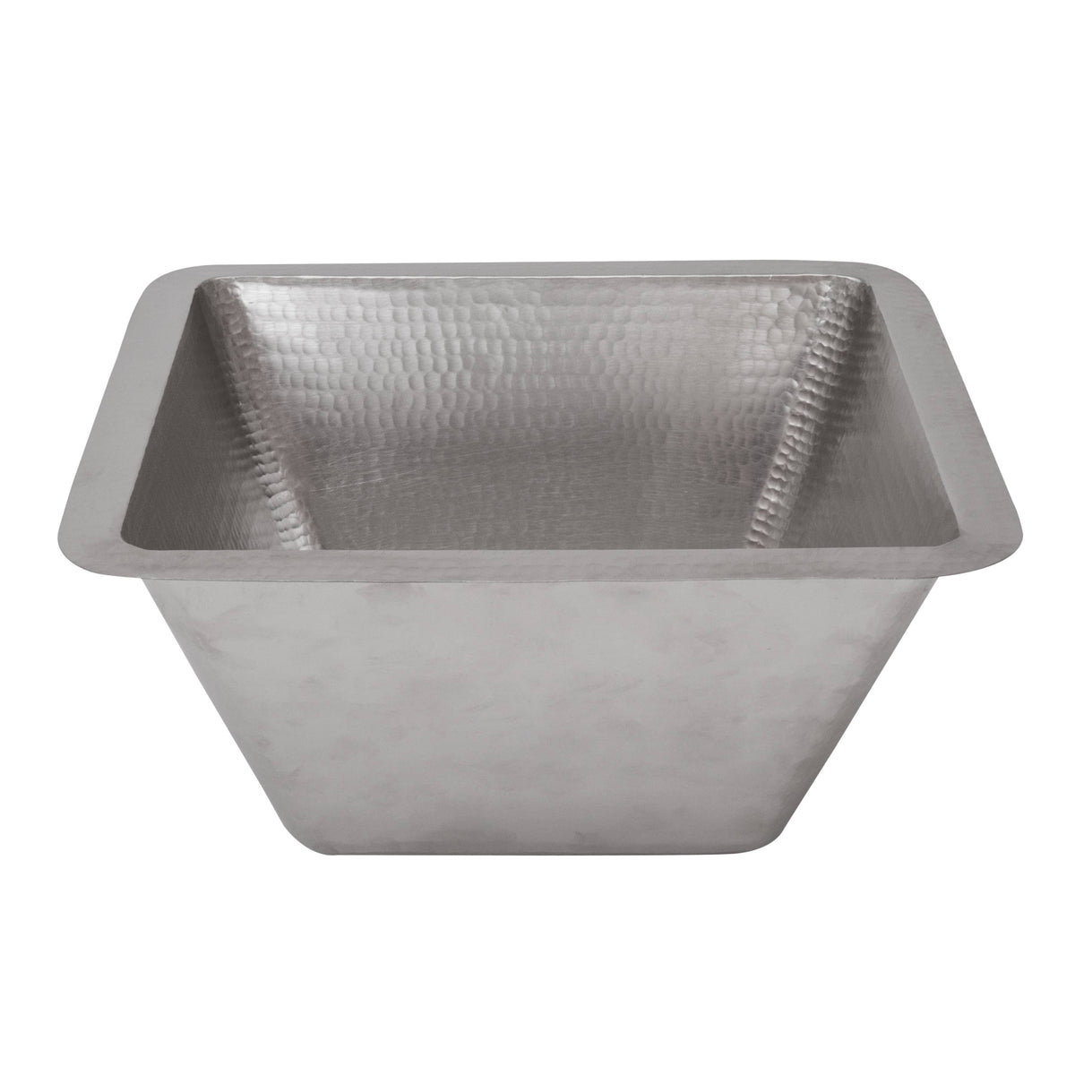 15-inch Square Hammered Copper Bar/Prep Sink in Electroless Nickel G77682