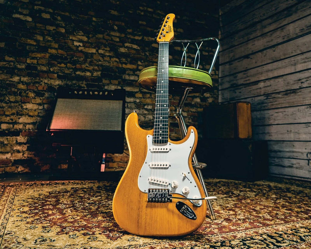 6 String Double Cutaway Electric Guitar Natural I28597