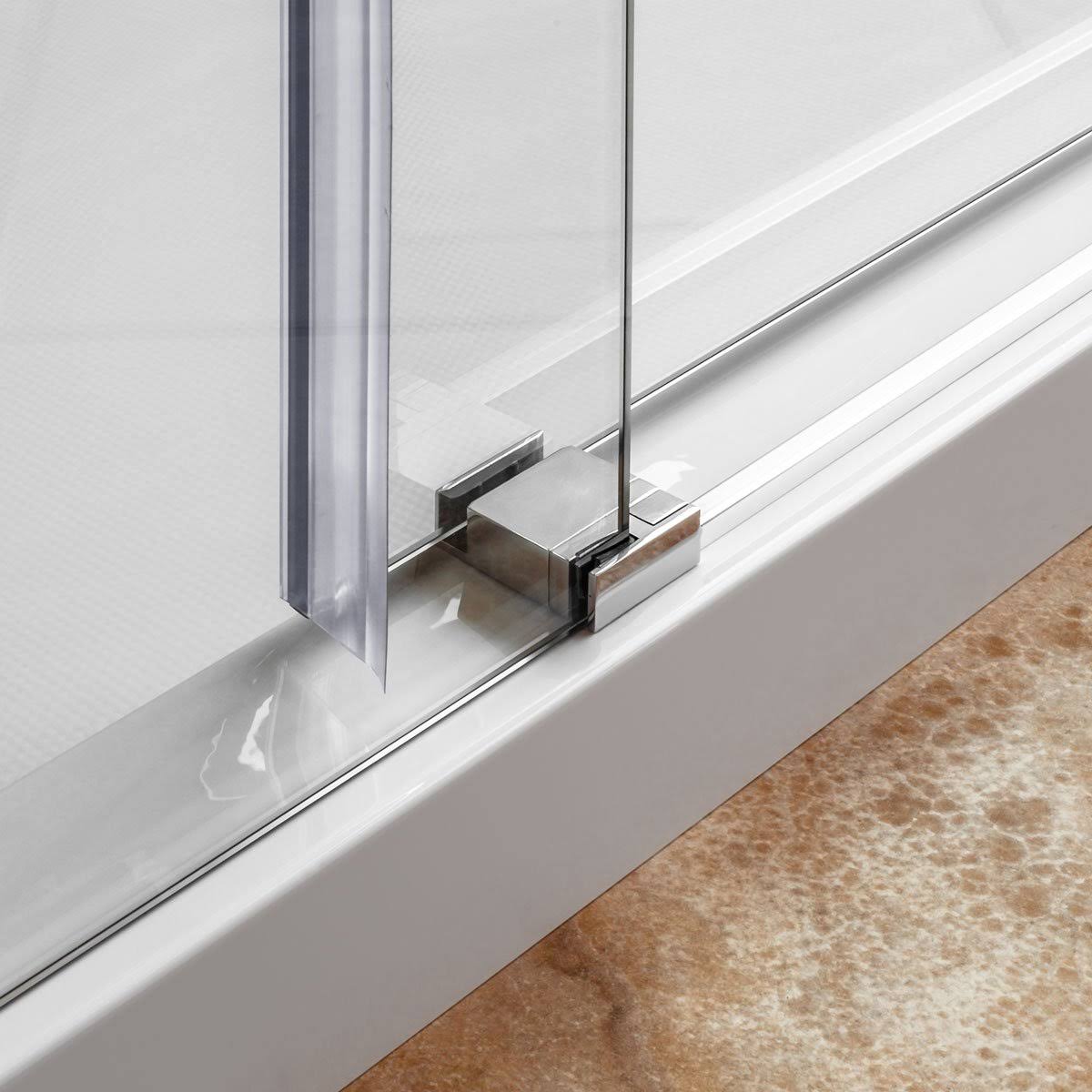 Frameless Sliding Shower Door Chrome P5148