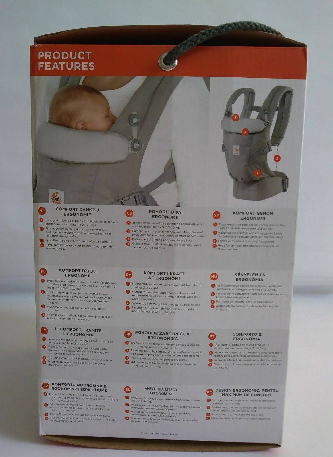 Pearl Grey Baby Carrier E114