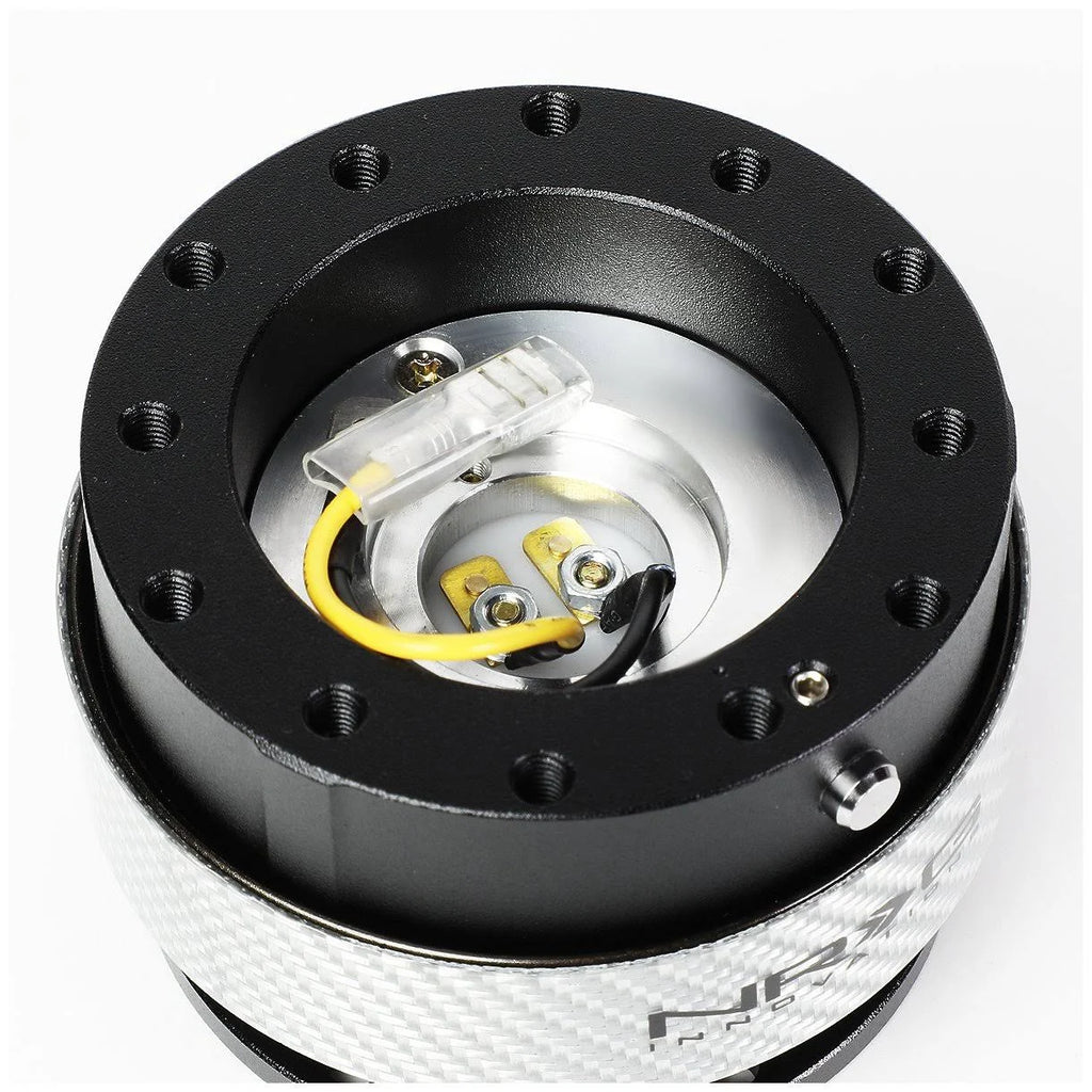 Steering Wheel Quick Release Adapter Black Silver Carbon Fiber D718